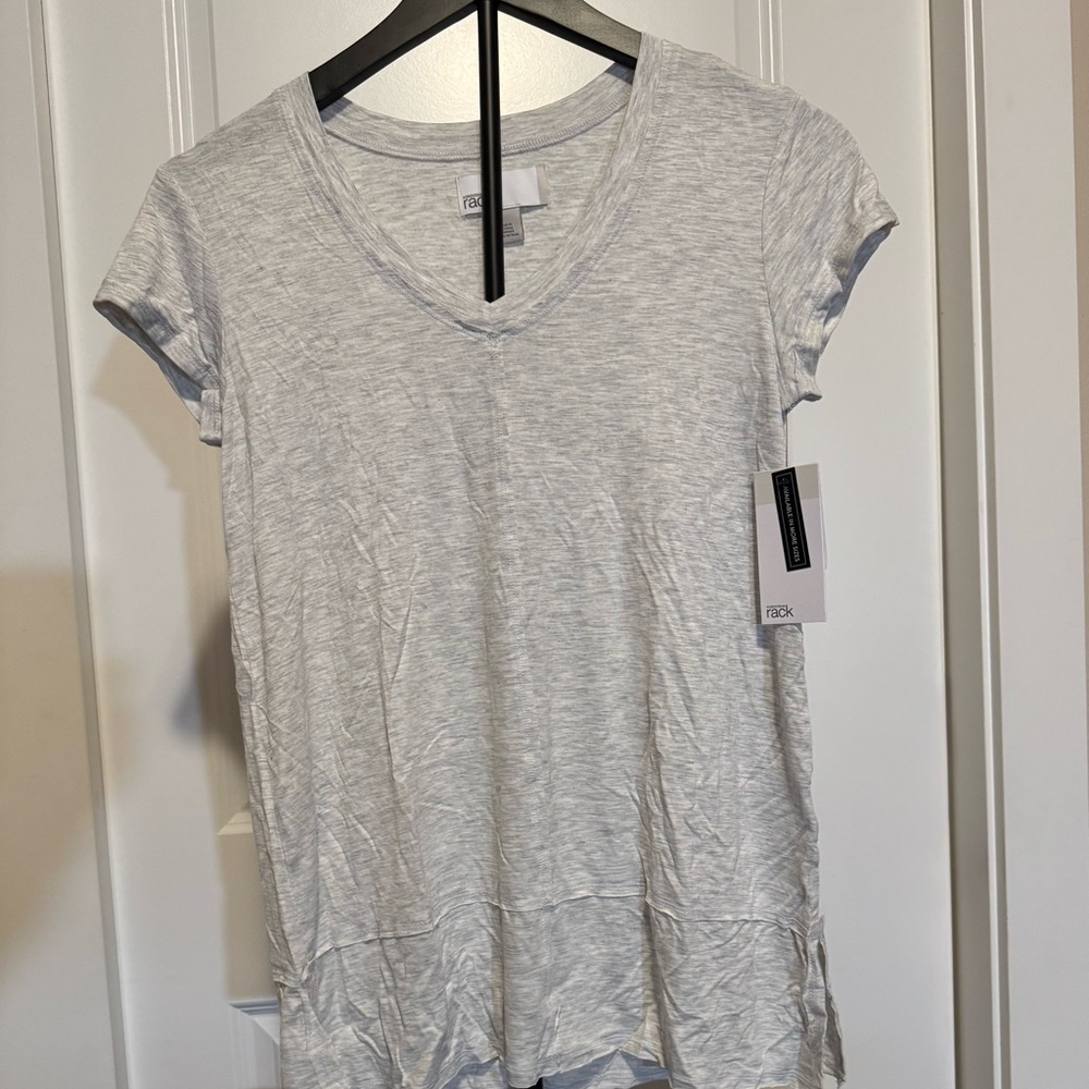 Nordstrom Rack Heather Gray V-Neck Women's T